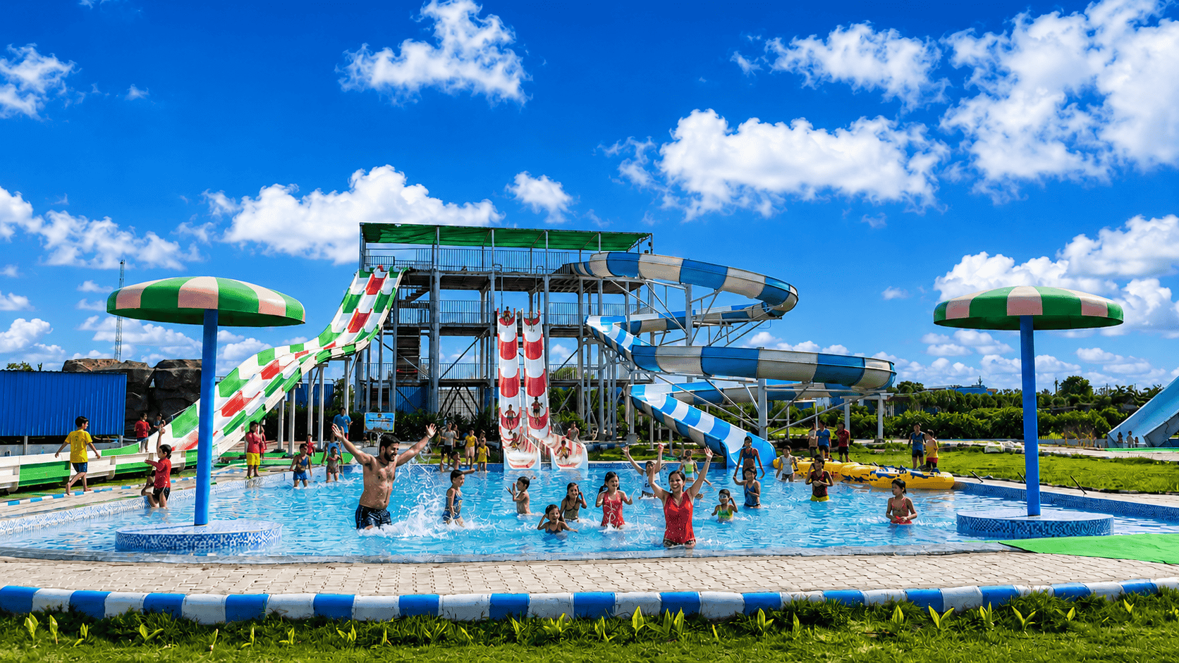 Platform Slides at Dolphin Water Resort